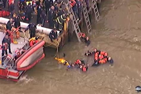 Helicopter Crashes Into New Yorks East River Video The World From Prx