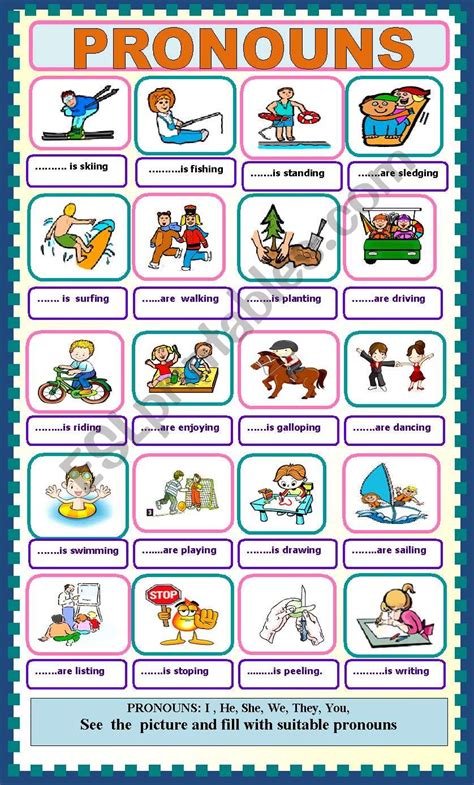 Pronouns Esl Worksheet By Jhansi