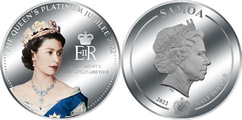 Cents Queen Elizabeth Ii Platinum Jubilee Silver Plated Coin Cent