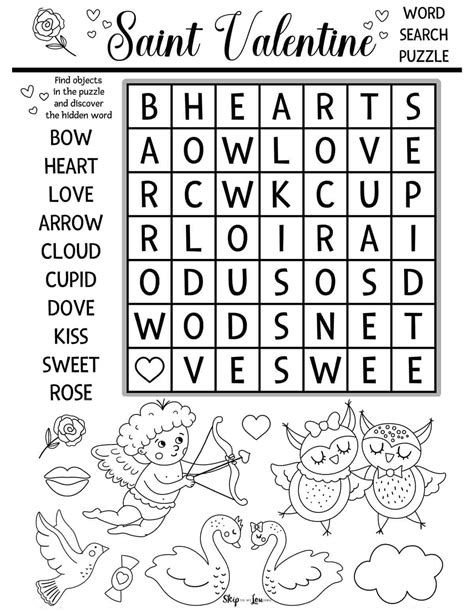 valentine word search free printable 2