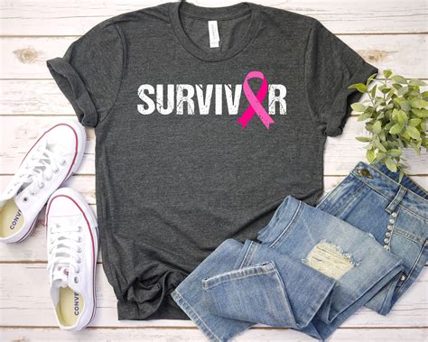 Breast Cancer Survivor Shirt For Women Cancer Ribbon Shirt Etsy