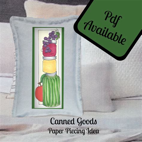Preserves Art, Paper Piecing, Fabric Applique, PDF PATTERN, Canned