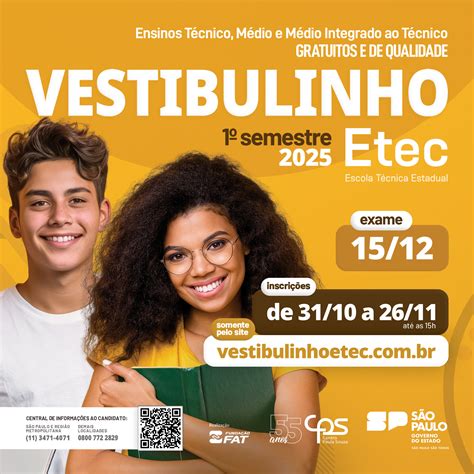 Etec Inscrição Vestibulinho - Vestibulinho 2025 – inscrições abertas! – Etec Dr. Demétrio Azevedo Jr.