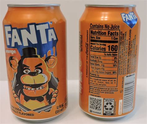 Fanta Five Nights At Freddy's - 2025 FIVE NIGHTS AT FREDDY'S 2 LE FANTA FREDDY FAZBEAR 12oz CAN SEALED