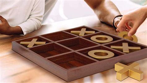 Large Wooden Tic-Tac-Toe Board Game - Cool Things to Buy 247