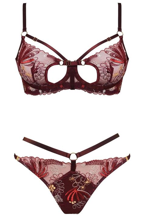 Bordelle Botanica Set In Swiss Embroidered Tulle Fall Winter Lingerie Outfits
