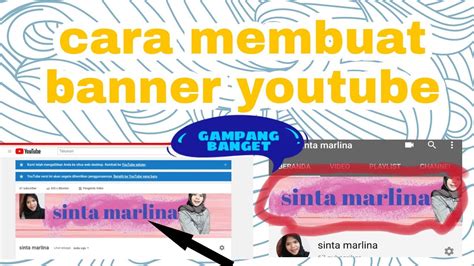 Cara Membuat Sampul Banner Youtube Di Hp Youtube