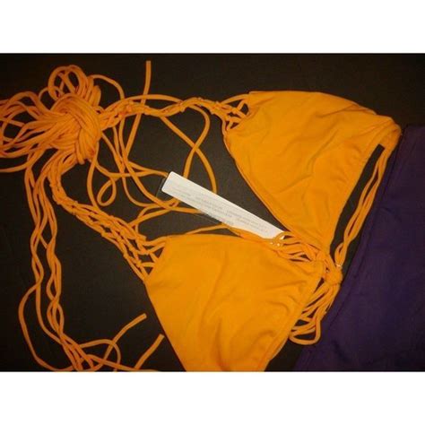 Mikoh Swim Nwt Mikoh L Swimwear Bikini Top Coconuts Multistring Ginger Orange Yellow Poshmark