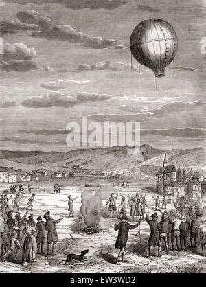 Montgolfier Brothers Hot Air Balloon Maiden Or World S First Flight Of