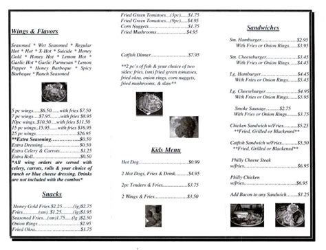 Menu At Don Don S Hot Wings Restaurant Memphis Jackson Ave