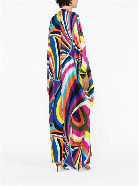 Pucci Iride Print Silk Maxi Dress Farfetch