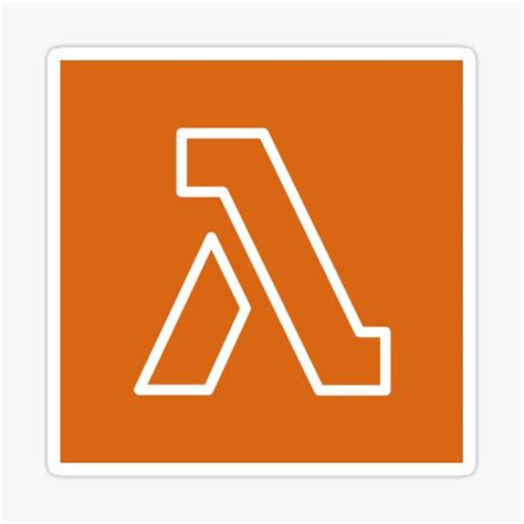 Aws Cloud Lambda Orange Sticker Sticker For Sale By Developerfriday