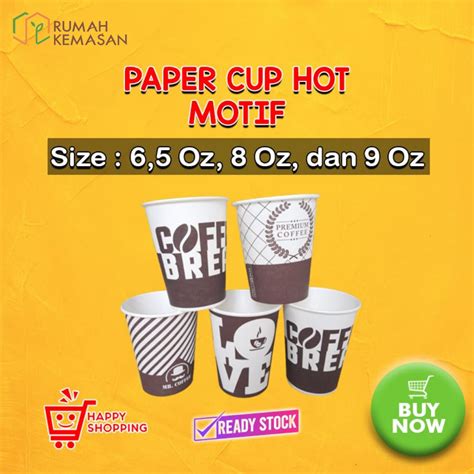 Paper Cup Hot Motif Rumahkemasan Co Id Kemasan Kemasan Produk Packaging Makanan Kemasan