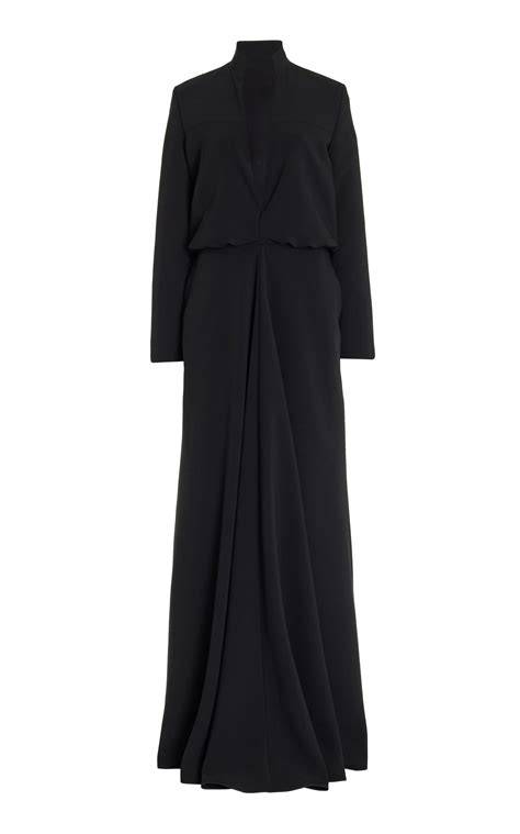 Brandon Maxwell The Gayle Draped Stretch-crepe Gown In Black | ModeSens