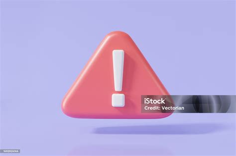 red triangle warning sign isolated  purple background danger symbol