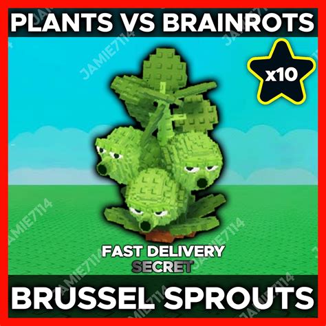 10x Brussel Sprouts Plant (secret) - Roblox Plants Vs Brainrots - Fast