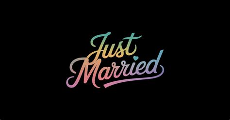 Just Married Gay Lgbt Wedding Rainbow Lgbt Wedding Rainbow Lgbt Sticker Teepublic