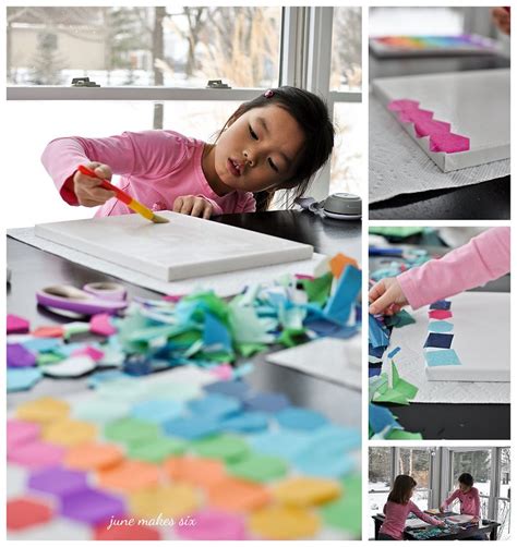 June Makes Six: Tissue paper craft..