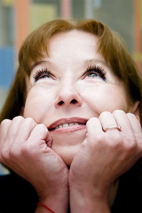 Mature Woman Dreaming Stock Image Image Of Caucasian