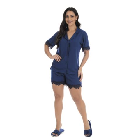 VICTORY REF SHORT DOLL AMERICANO MEIA MALHA FEMININO Lingerie Vendas