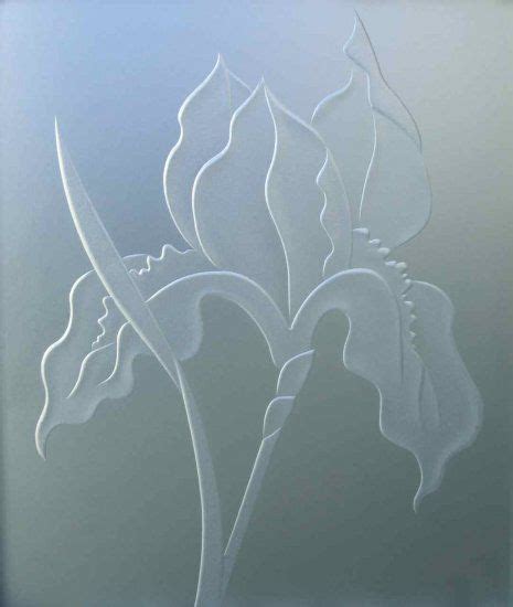 Sandblast Frosted Glass By Sans Soucie This Iris Flower Is A 3d 100 Obscure Private Sandblast