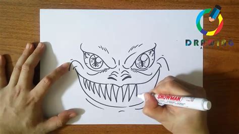 🔴how To Draw Scary Faces كيفية رسم وجوه مخيفة Youtube