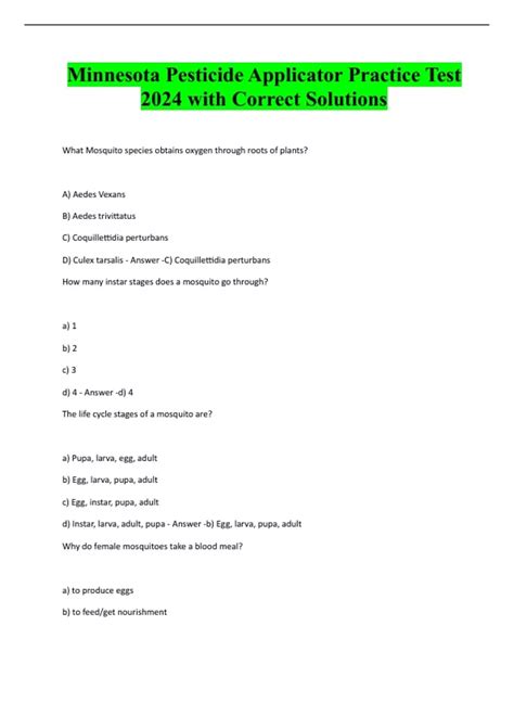 Nebraska Pesticide Applicator Practice Test 5