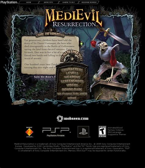 Remember MediEvil: Resurrection's official website? : r/medievil