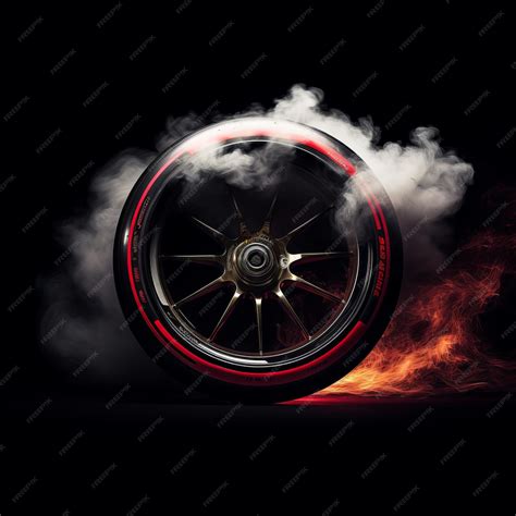Premium AI Image | Dynamic Power Unleashed Formula 1 Wheel Spins ...