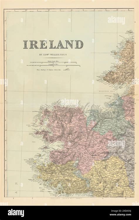 Ireland North West Connacht Mayo Galway Sligo Antique Map By Gw