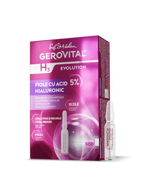 Fiole Cu Acid Hialuronic 5 Gerovital H3 Evolution