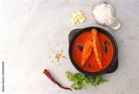 Goa Food Indian Traditional Goan Pomfret Or Butter Fish Curry Hot