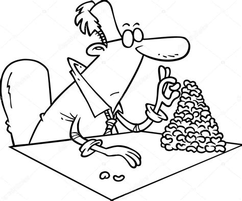 Cartoon Bean Counter Stock Vector By ©ronleishman 13950479