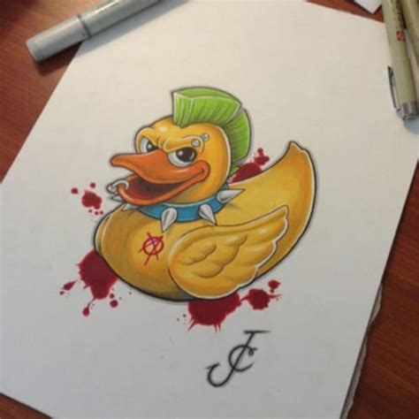 20 Unconventional Rubber Duck Tattoos • Tattoodo