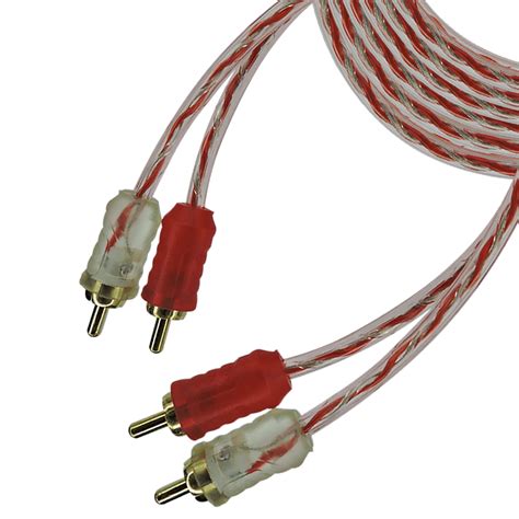 Cabo De Audio 2 Rca Para 2 Rca 5 Metros Cristal Eletromassa