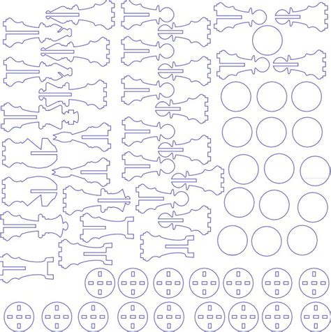 Peças De Xadrez Para Imprimir E Montar