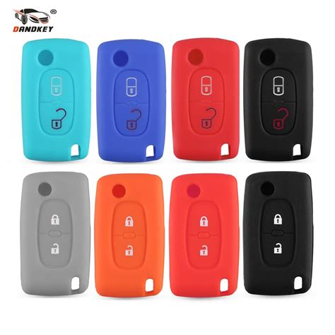 DANDKEY Silicone Case For Peugeot 208 207 308 RCZ 408 407 307 206 For