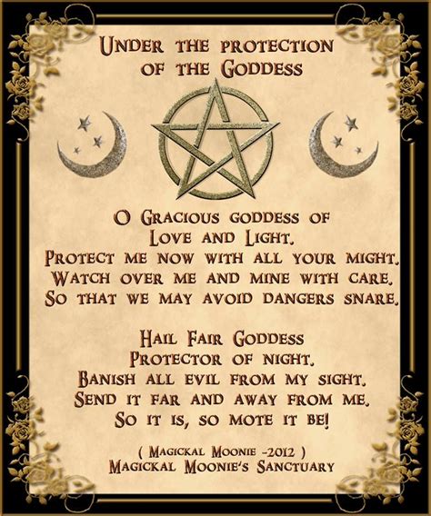 Under The Protection Of The Goddess Spell Book Witch Spell Book