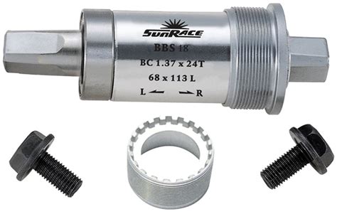 Sunrace SQUARE TAPER BOTTOM BRACKET FOR 68MM SHELL ALLOY CUPS EBike