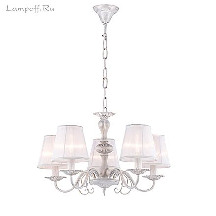 Белая люстра с золотом на 3 абажура. ARM305-03-W Maytoni. Elegant ...