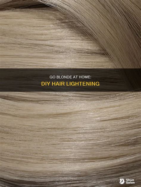 Go Blonde At Home Diy Hair Lightening ShunSalon