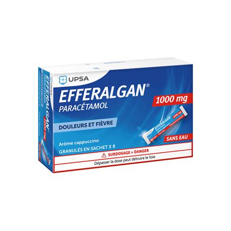 Efferalgan fruits rouges 1000mg 8 sachets granulés Pharmacie Sirvin