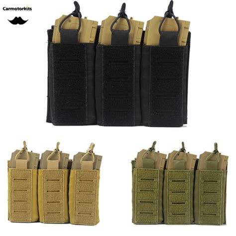 Molle Mag Pouch Tactical Magazine Pouch Elastic Open Top Triple Mag