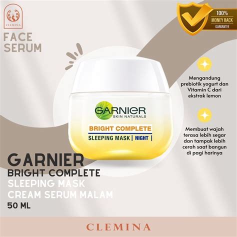 Garnier Bright Complete Night Yoghurt Sleeping Mask Night Cream Ml