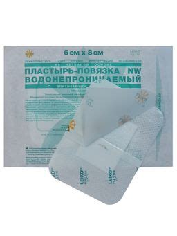 Leiko Повязка водонепроницаемая, 6см х 8см, стерильно, 1 шт. купить по ...
