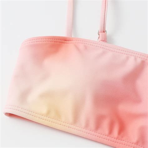 Akiihool Baby Swimsuit Girls Printed Two Pieces Bikini Set Swimwear Bathing Suits Pink