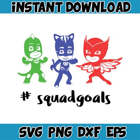 Pj Mask Clipart Pj Mask Svg Cut Files For Cricut Silhouett Inspire Uplift