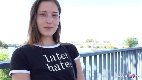 GERMAN SCOUT Small Tits Fitness Model Mina K Seduce To Casting Fuck At Lost Place Berlin