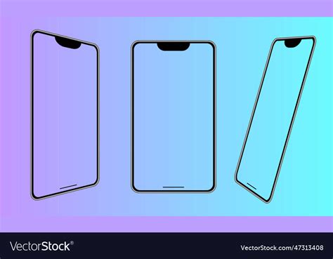 Mobile phone frame smartphone template Royalty Free Vector