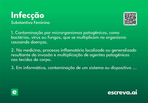 O Que Significa Infecção - Infecção - Significado e Sinônimo - escreva.ai